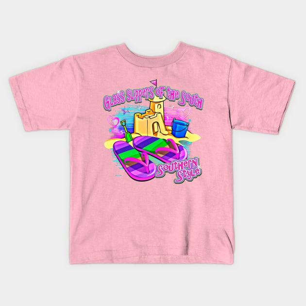 Glass Slippers of the South Kids T-Shirt by Digitanim8tor